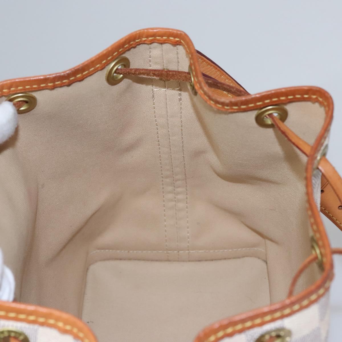 Louis Vuitton Noe Shoulder Bag Damier Azur White Canvas Shoulder Bag