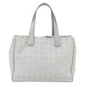 Chanel Travel Line Tote Nylon Silver Nylon Tote Bag Bag