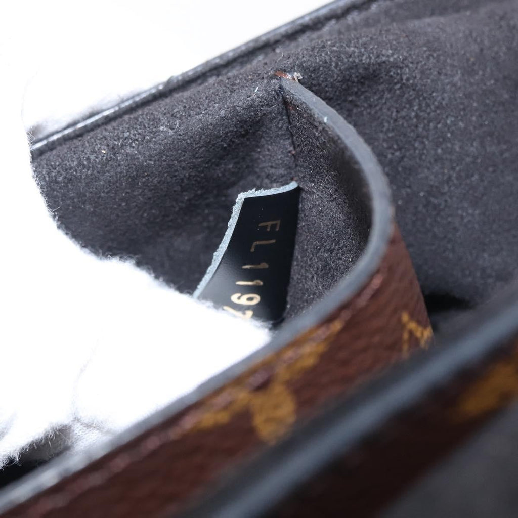 Louis Vuitton One Handle Flap Bag Monogram Canvas And Leather Brown Canvas Handbag