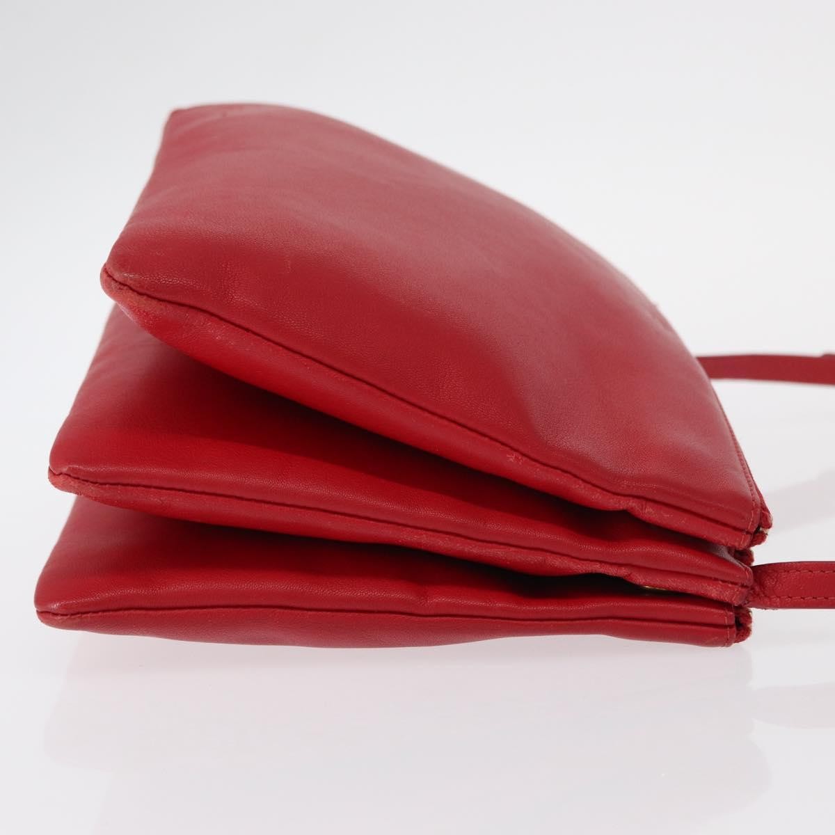 Celine Trio Crossbody Bag Leather Red Leather Shoulder Bag Bag