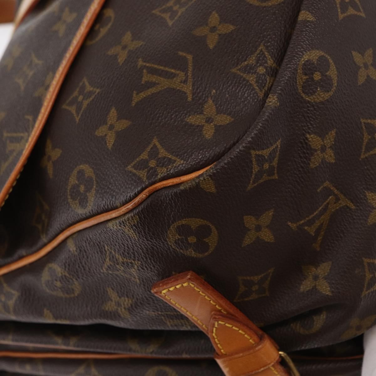 Louis Vuitton Saumur Handbag Monogram Canvas Brown Canvas Shoulder Bag