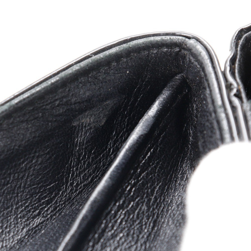 Chanel Bi-Fold Wallet Quilted Patent Black Patent_Leather Wallets Accessory