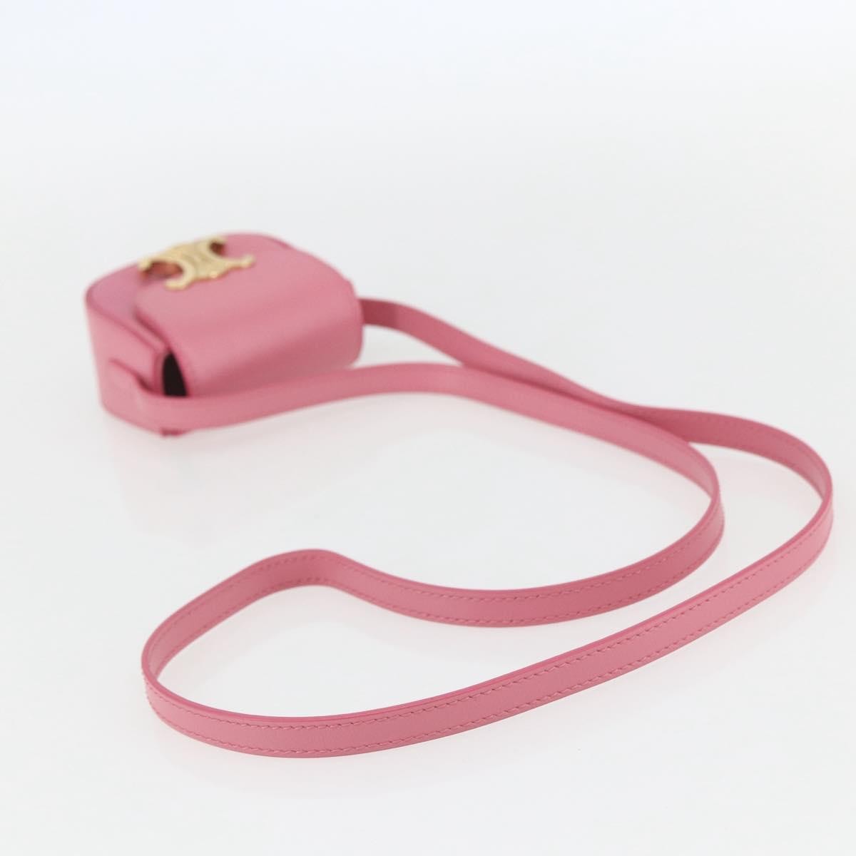 Celine Triomphe Shoulder Bag Smooth Calfskin Pink Leather Shoulder Bag Bag