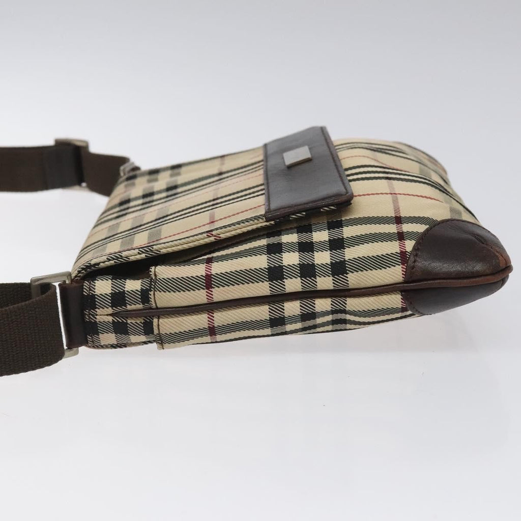 Burberry Nova Check Shoulder Bag Canvas And Leather Beige Canvas Shoulder Bag
