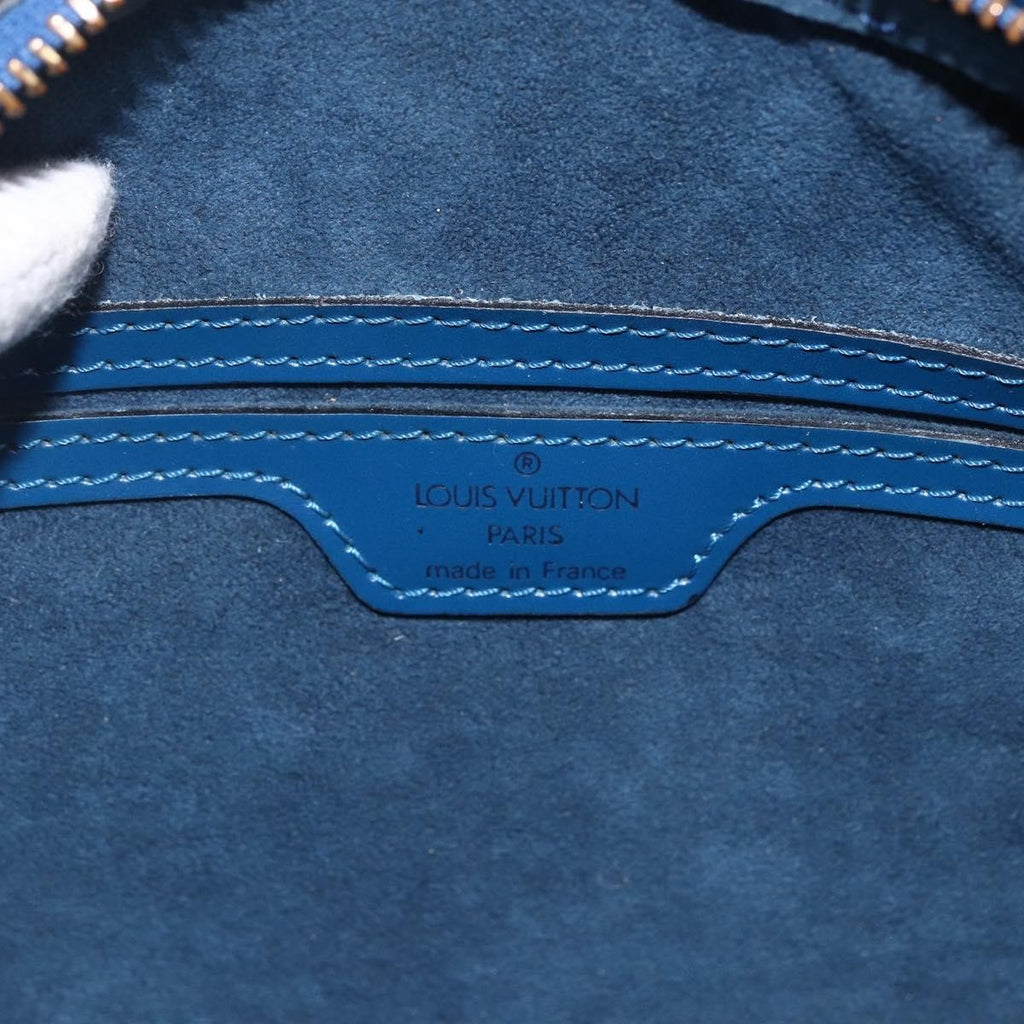 Louis Vuitton Soufflot Handbag Epi Leather Blue Leather Handbag