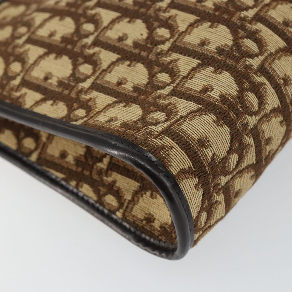 Christian Dior Vintage Trotter Shoulder Bag Canvas Brown Canvas Bag (Pre-Owned)