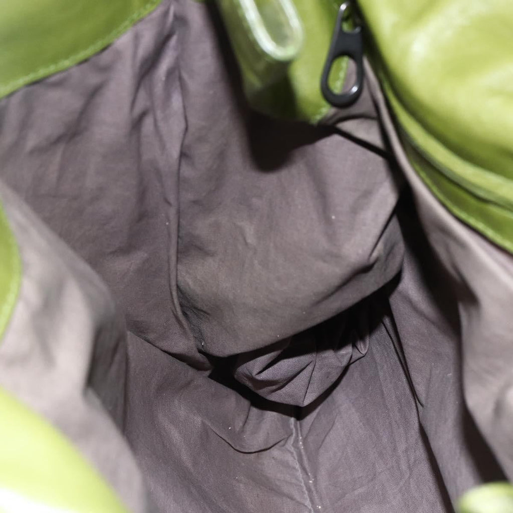 Bottega Veneta Intrecciato Leather Green Leather Shoulder Bag Bag