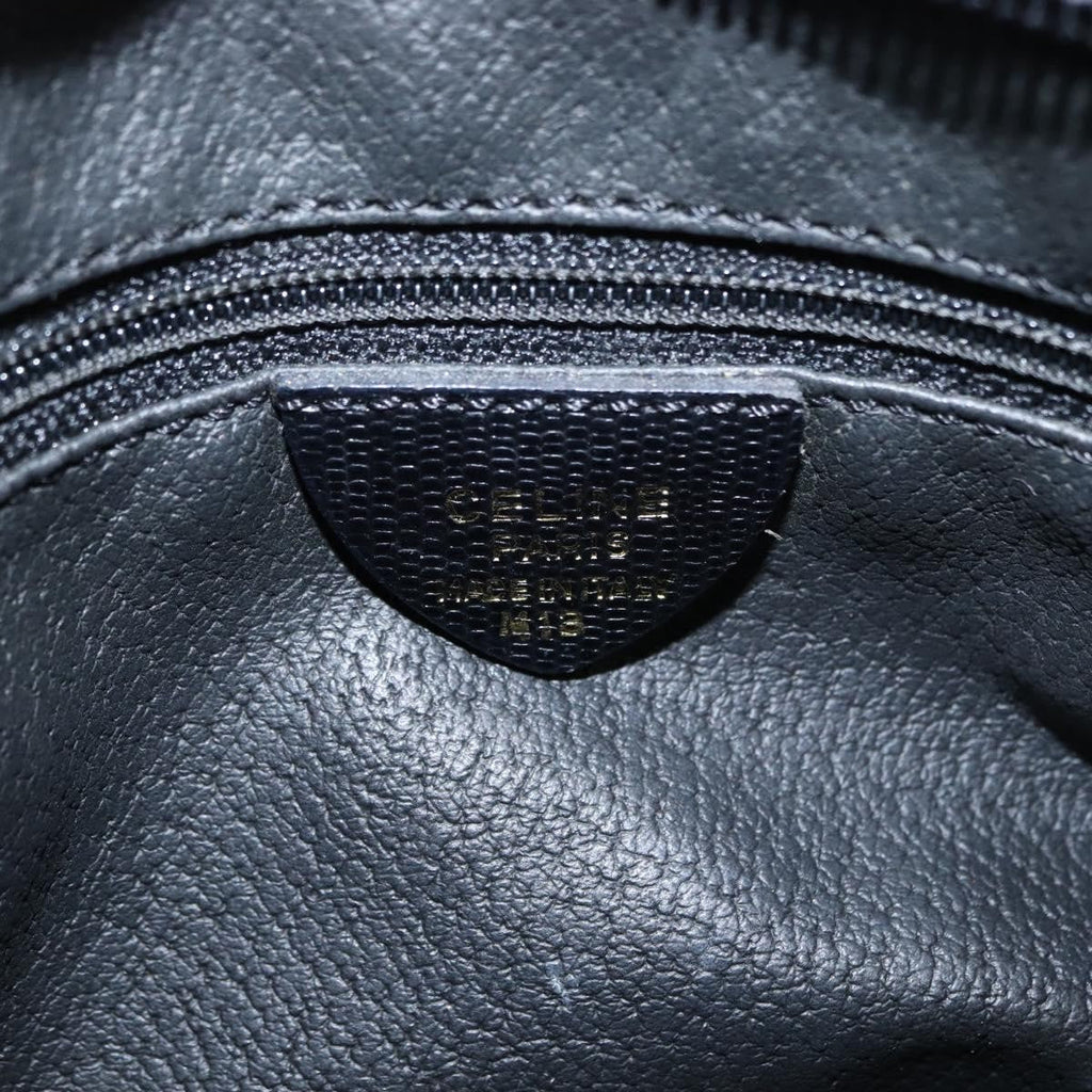 Celine Vintage Circle Logo Crossbody Bag Leather Black Leather Shoulder Bag Bag