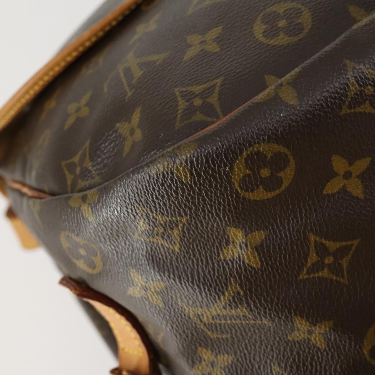 Louis Vuitton Saumur Handbag Monogram Canvas Brown Canvas Shoulder Bag