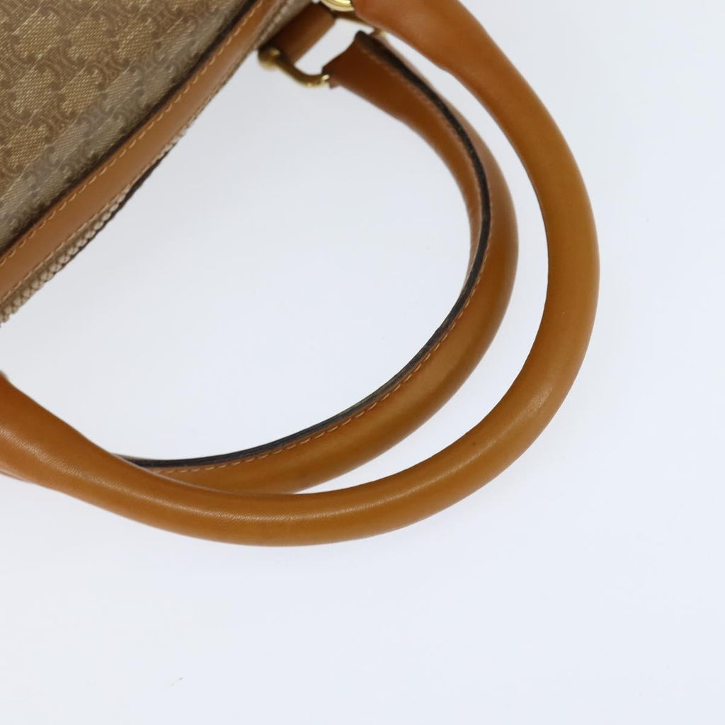 Celine Vintage Duffle Bag Macadam Coated Canvas Beige Canvas Handbag