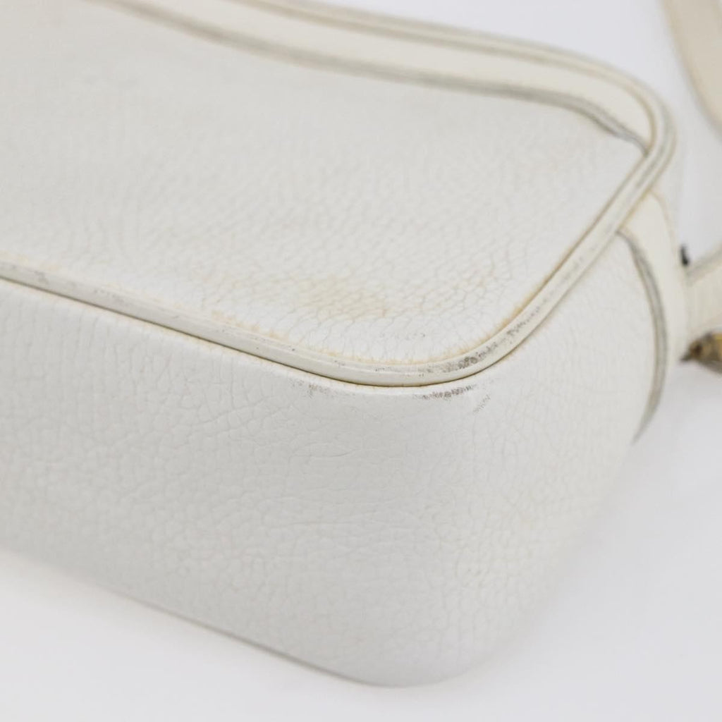 Celine Vintage Shoulder Bag Leather White Leather Shoulder Bag Bag
