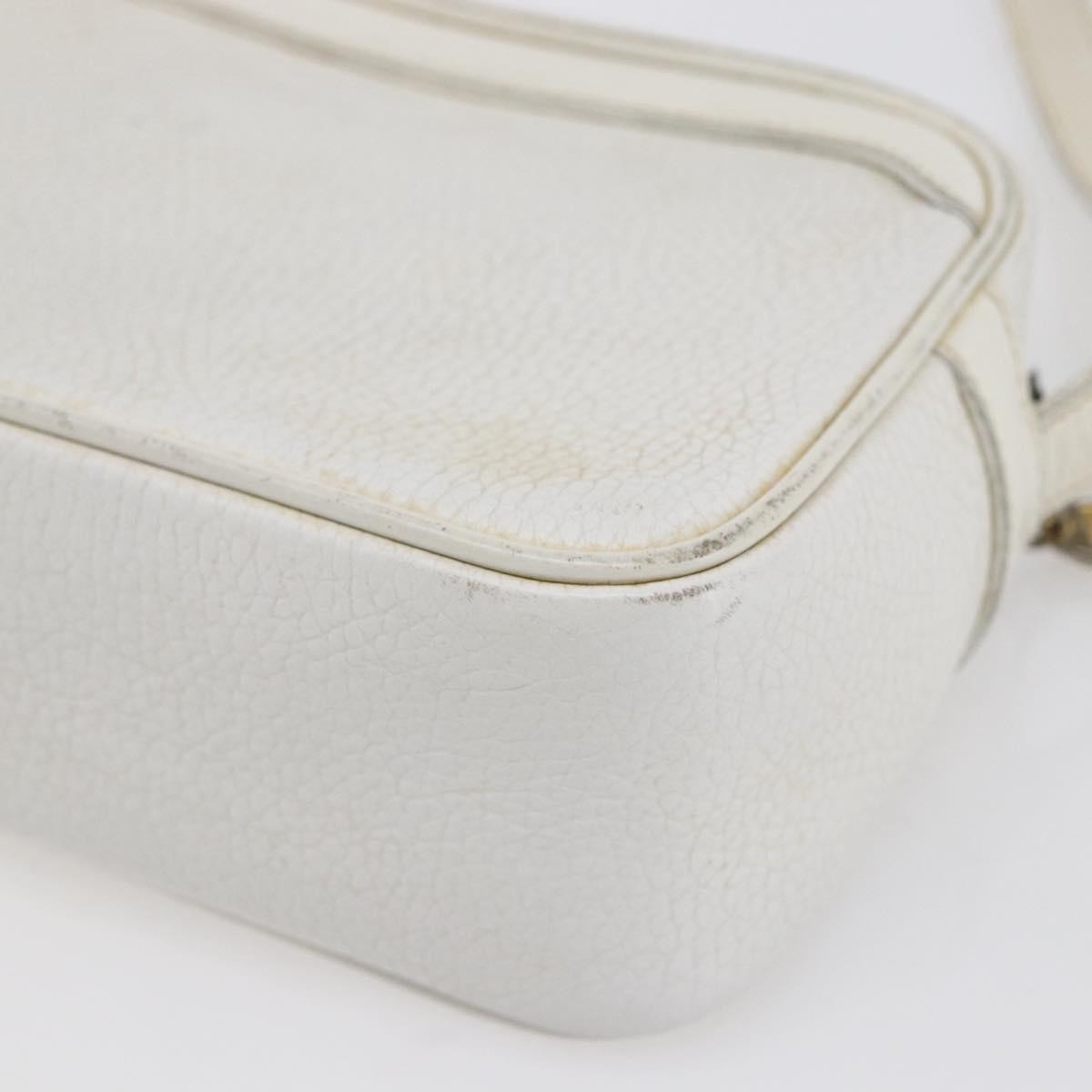Celine Vintage Shoulder Bag Leather White Leather Shoulder Bag Bag