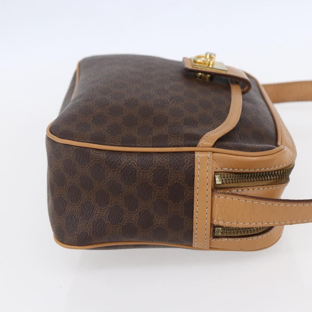 Celine Macadam Shoulder Bag Pvc Leather Brown Pvc Shoulder Bag Bag