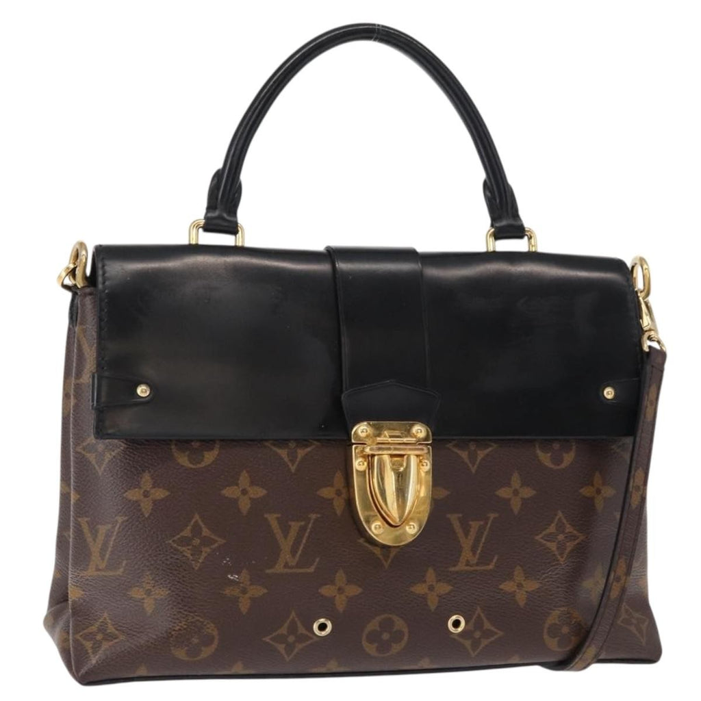 Louis Vuitton One Handle Flap Bag Monogram Canvas And Leather Brown Canvas Handbag
