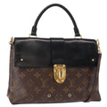 Louis Vuitton One Handle Flap Bag Monogram Canvas And Leather Brown Canvas Handbag