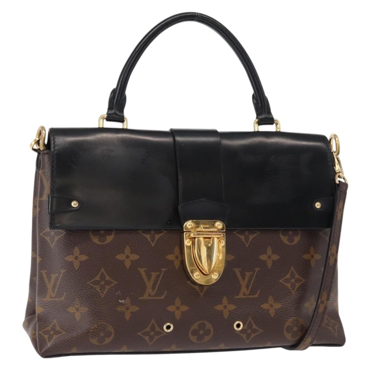 Louis Vuitton One Handle Flap Bag Monogram Canvas And Leather Brown Canvas Handbag