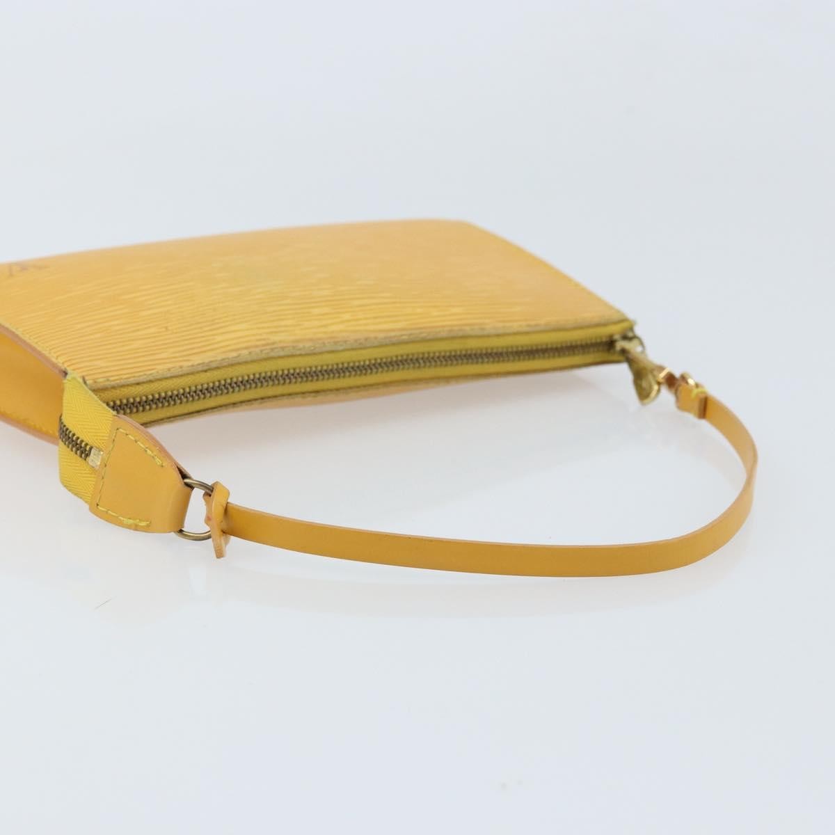 Louis Vuitton Pochette Accessoires Epi Leather Yellow Leather Clutche & Pouche Bag