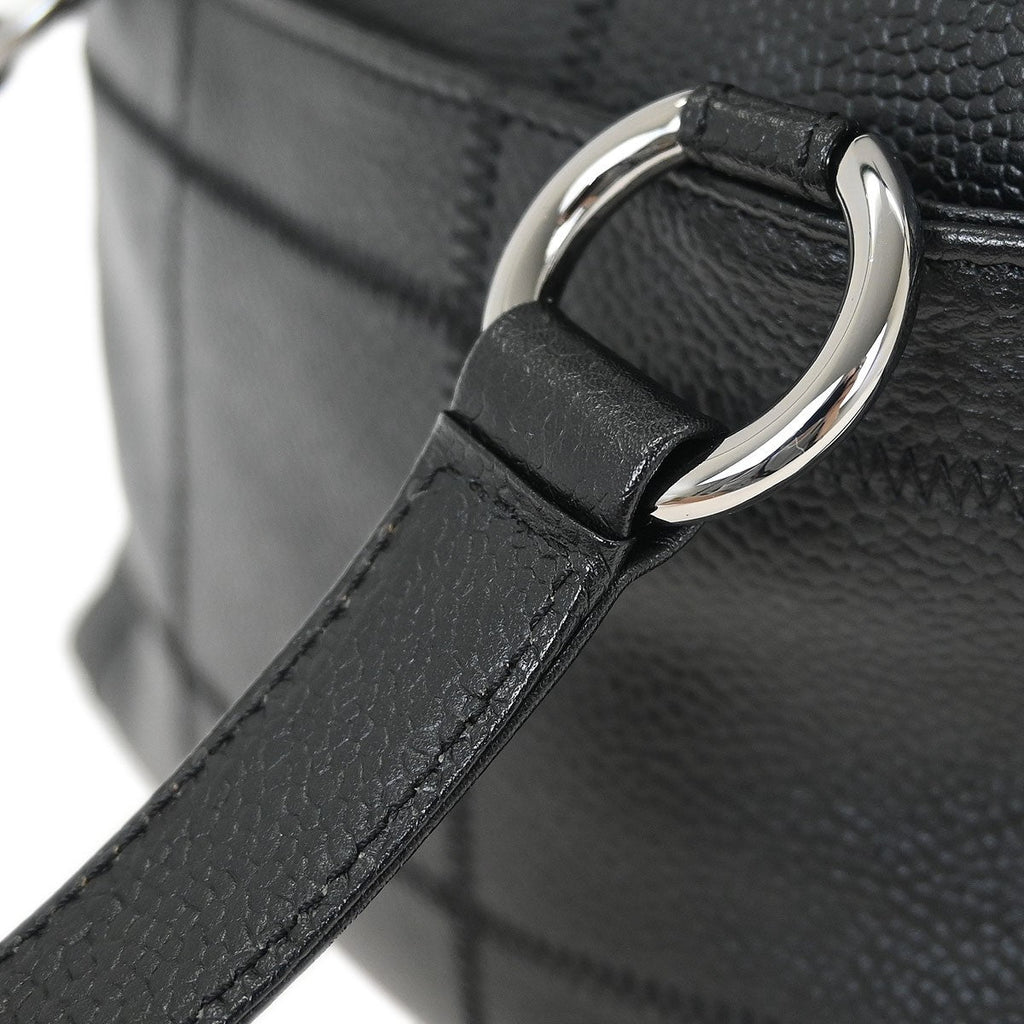 Chanel Square Stitch Bowler Bag Quilted Caviar Black Leather Shoulder Bag Bag