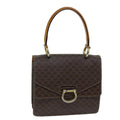 Celine Macadam Handbag Macadam With Leather Brown Canvas Handbag