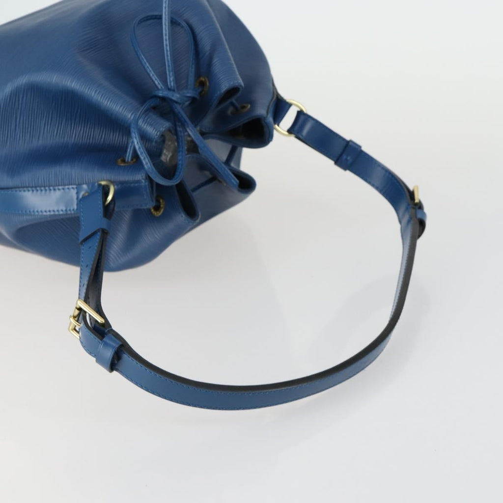 Louis Vuitton Petit Noe Handbag Epi Leather Blue Leather Shoulder Bag