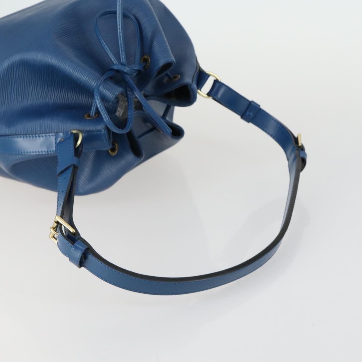 Louis Vuitton Petit Noe Handbag Epi Leather Blue Leather Shoulder Bag