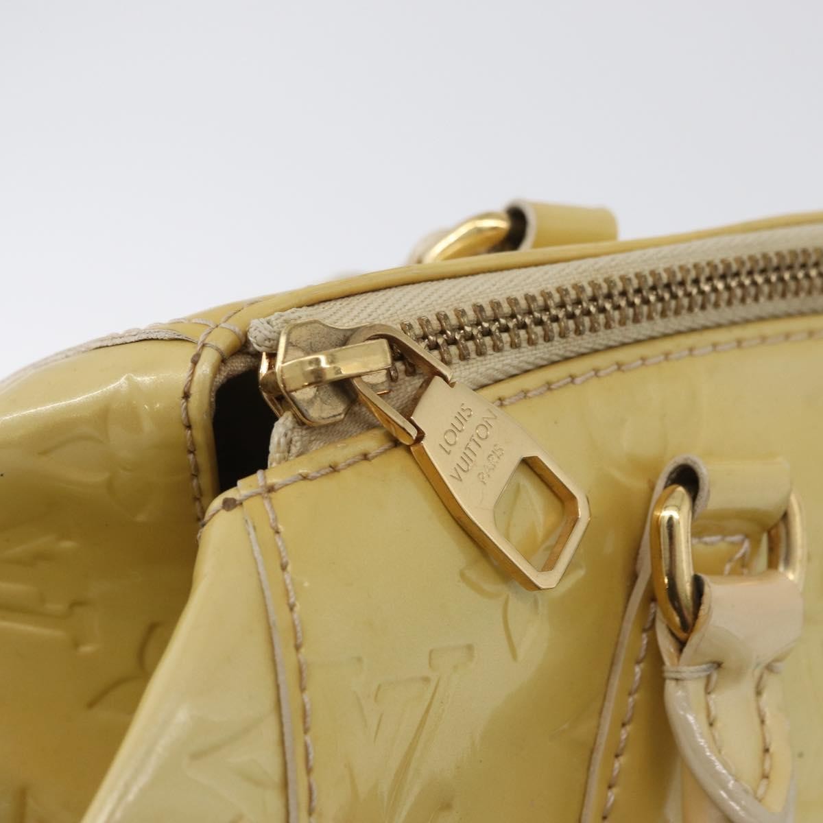 Louis Vuitton Sherwood Handbag Monogram Vernis Yellow Patent_Leather Handbag