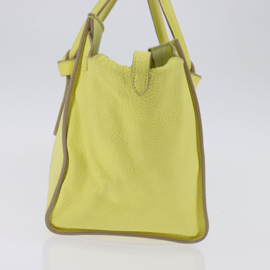 Celine Tie Knot Tote Smooth Leather Yellow Leather Bag