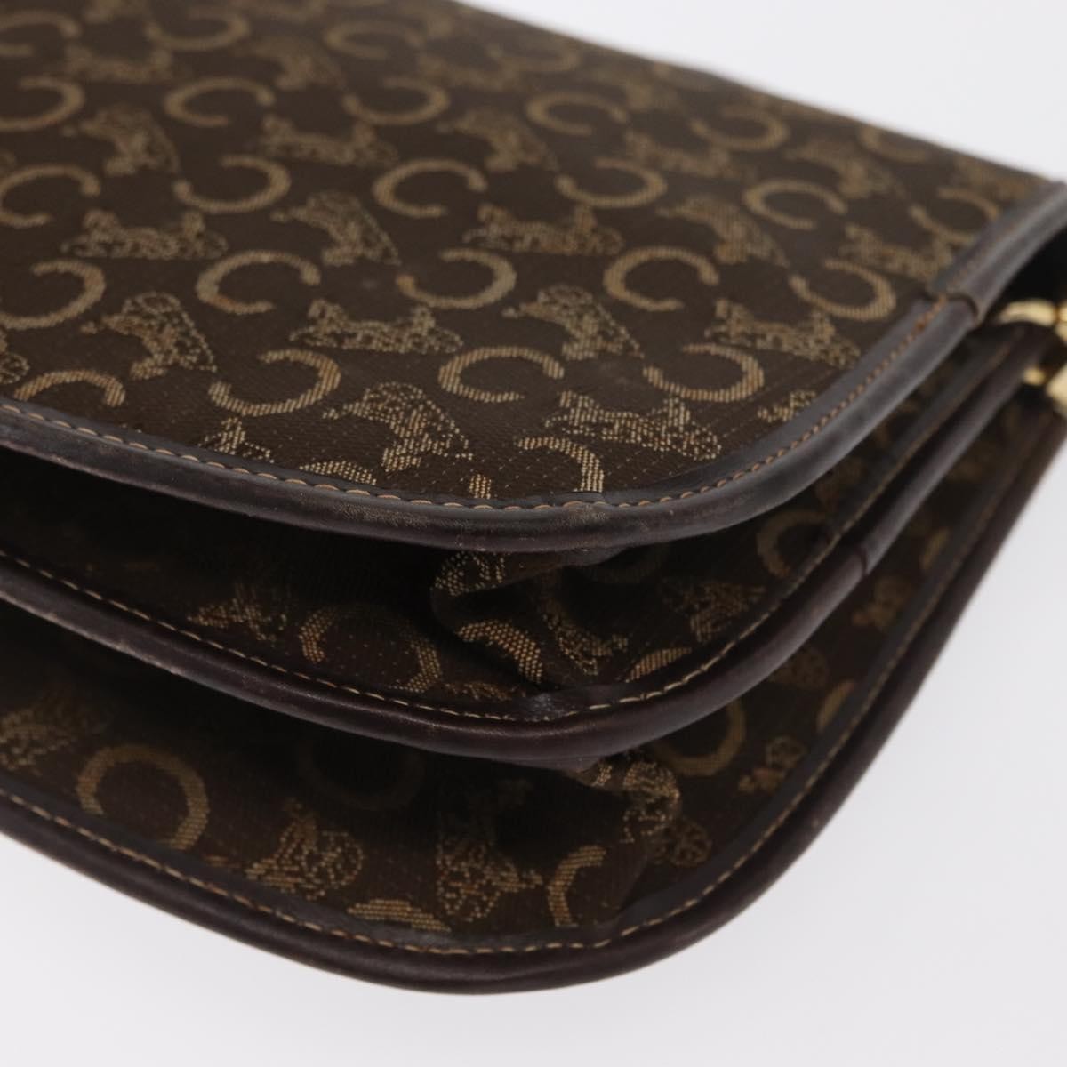 Celine C Sulky Shoulder Bag Canvas Brown Canvas Shoulder Bag Bag