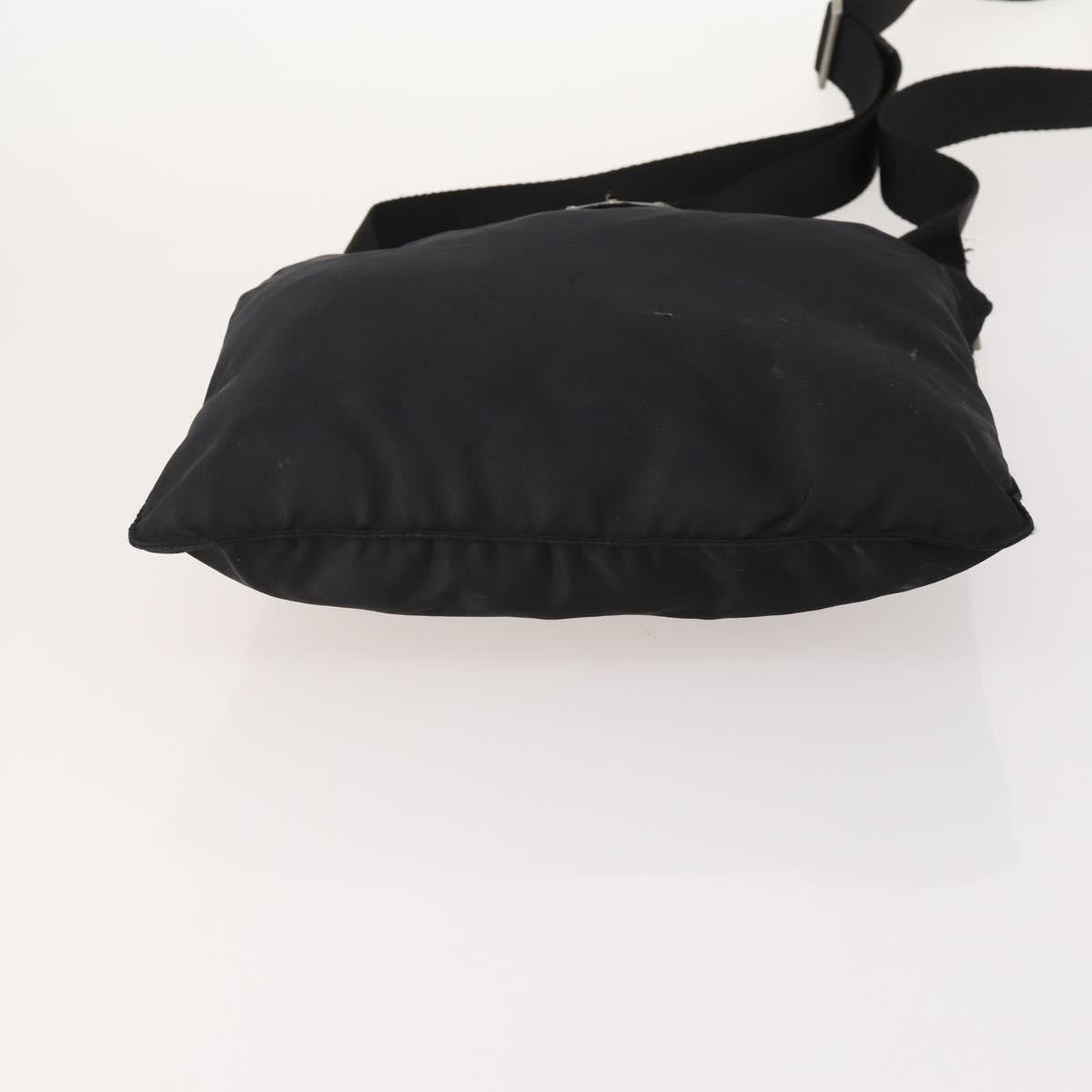 Prada Flat Messenger Bag Tessuto Black Nylon Shoulder Bag Bag