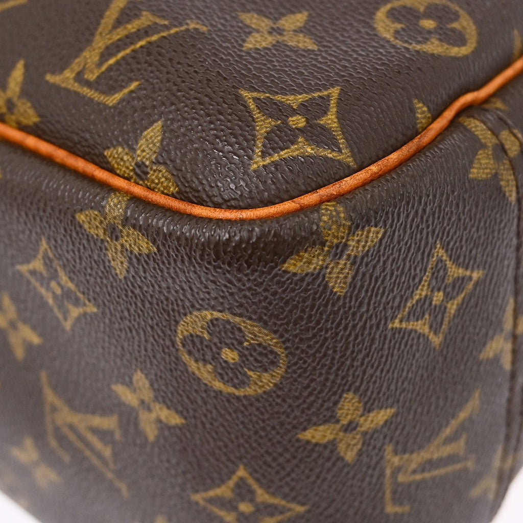 Louis Vuitton Deauville Handbag Monogram Canvas Brown Canvas Handbag