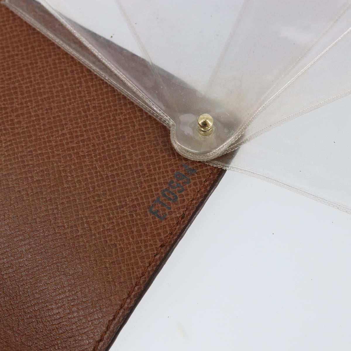 Louis Vuitton Porte Cartes Pression Card Case Monogram Canvas Brown Canvas Card Holders Accessory