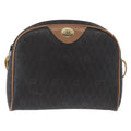 Christian Dior Vintage Honeycomb Shoulder Bag Canvas And Leather Black Canvas Shoulder Bag Bag (Pre-Owned)