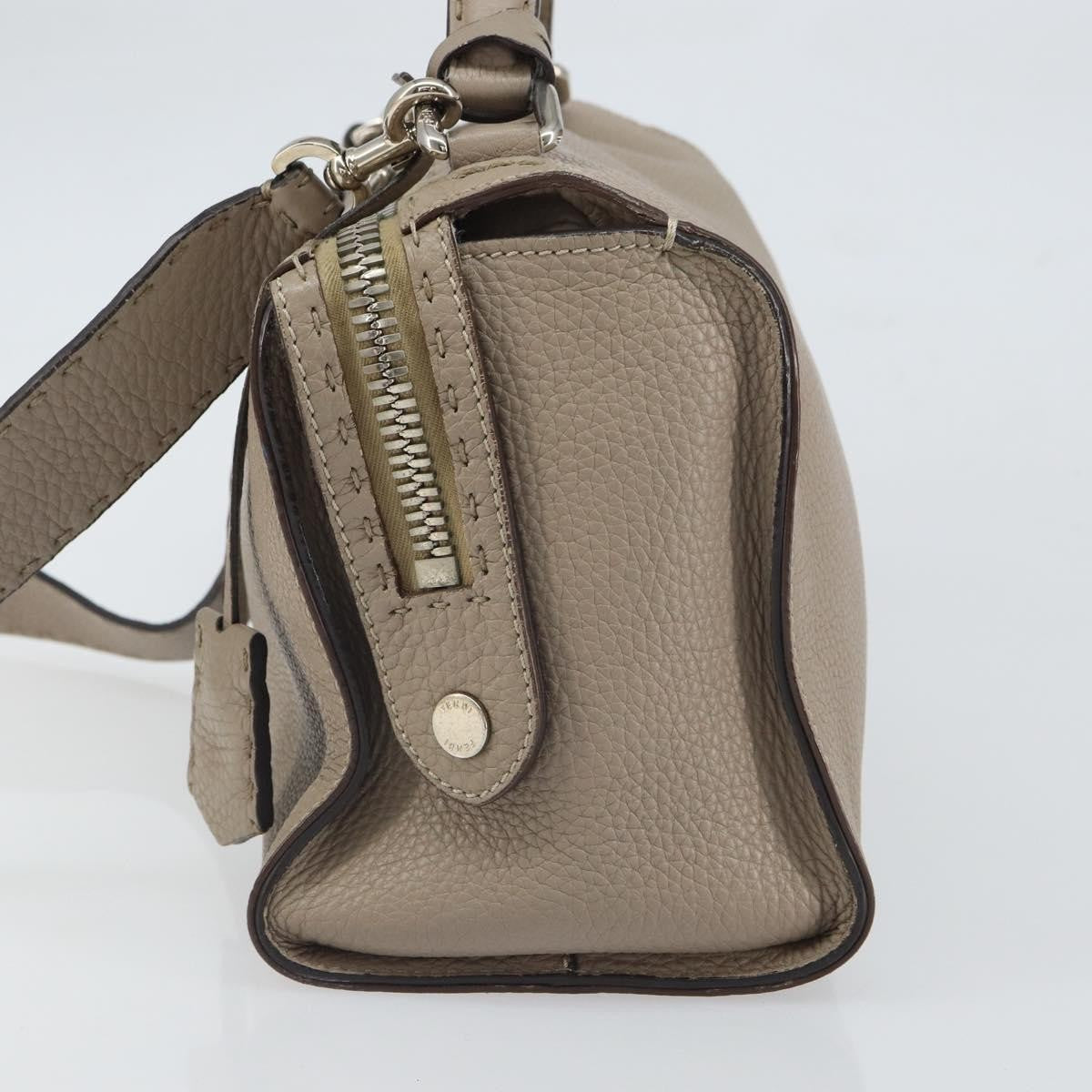Fendi Selleria Lei Bag Leather Gray Leather Handbag