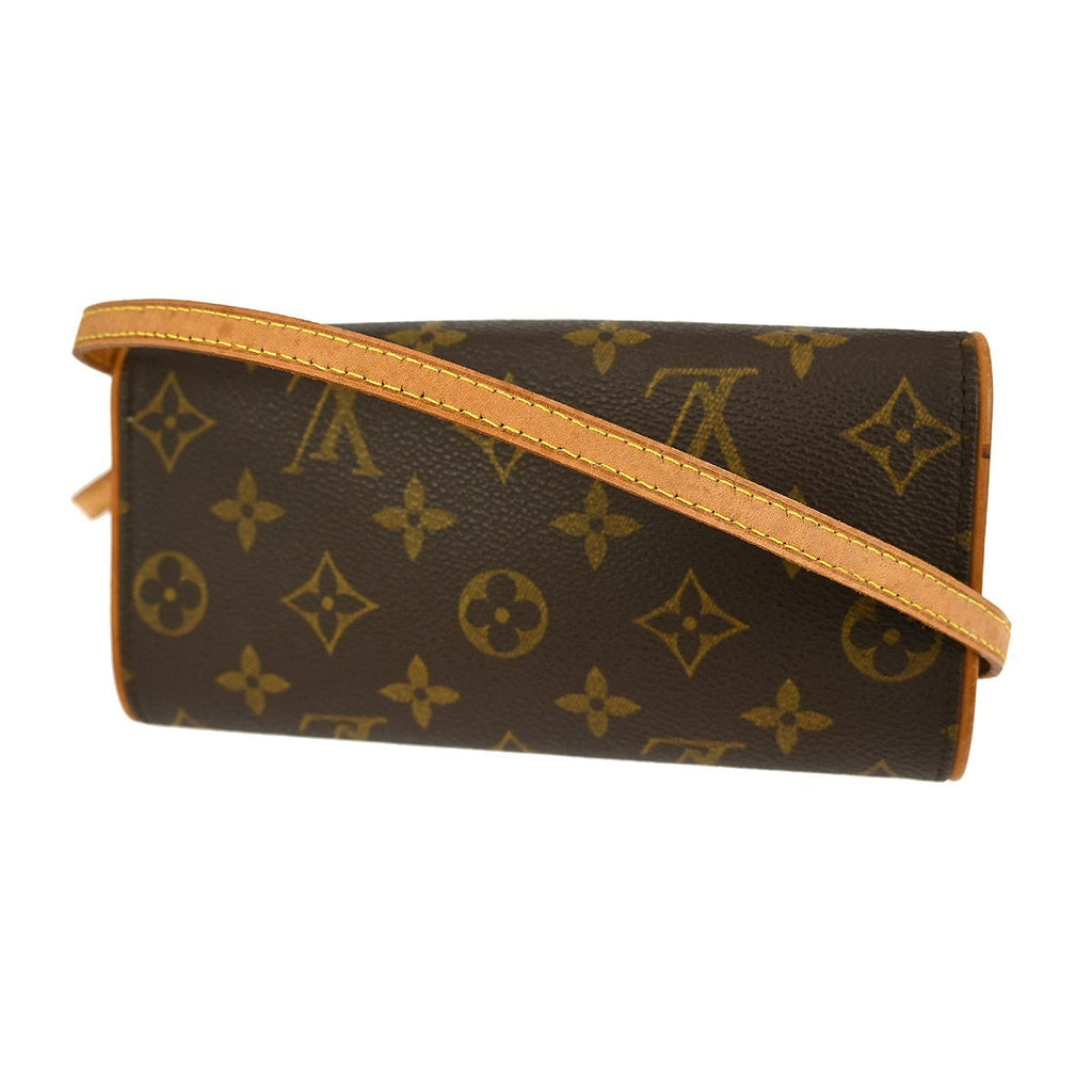 Louis Vuitton Twin Handbag Monogram Canvas Brown Canvas Clutche & Pouche Bag