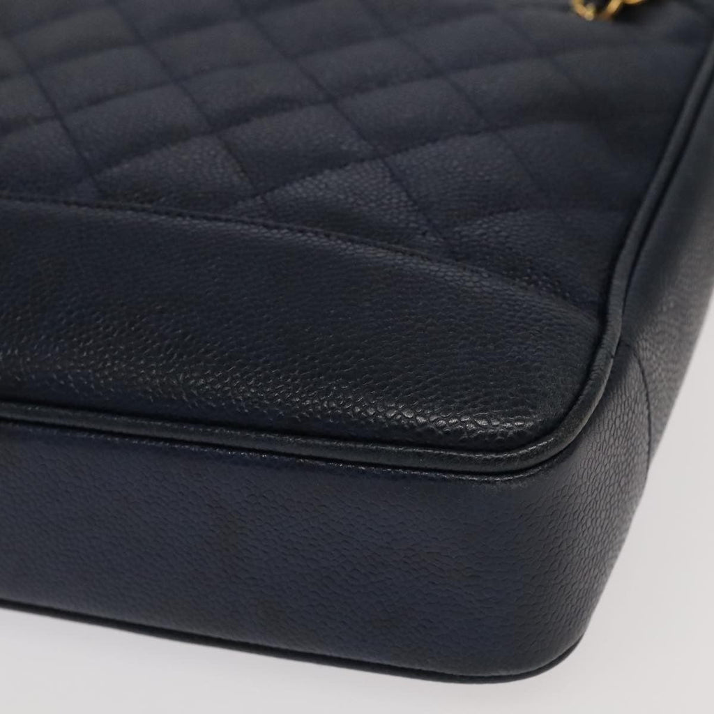 Chanel Vintage Shoulder Bag Leather Navy Leather Shoulder Bag Bag