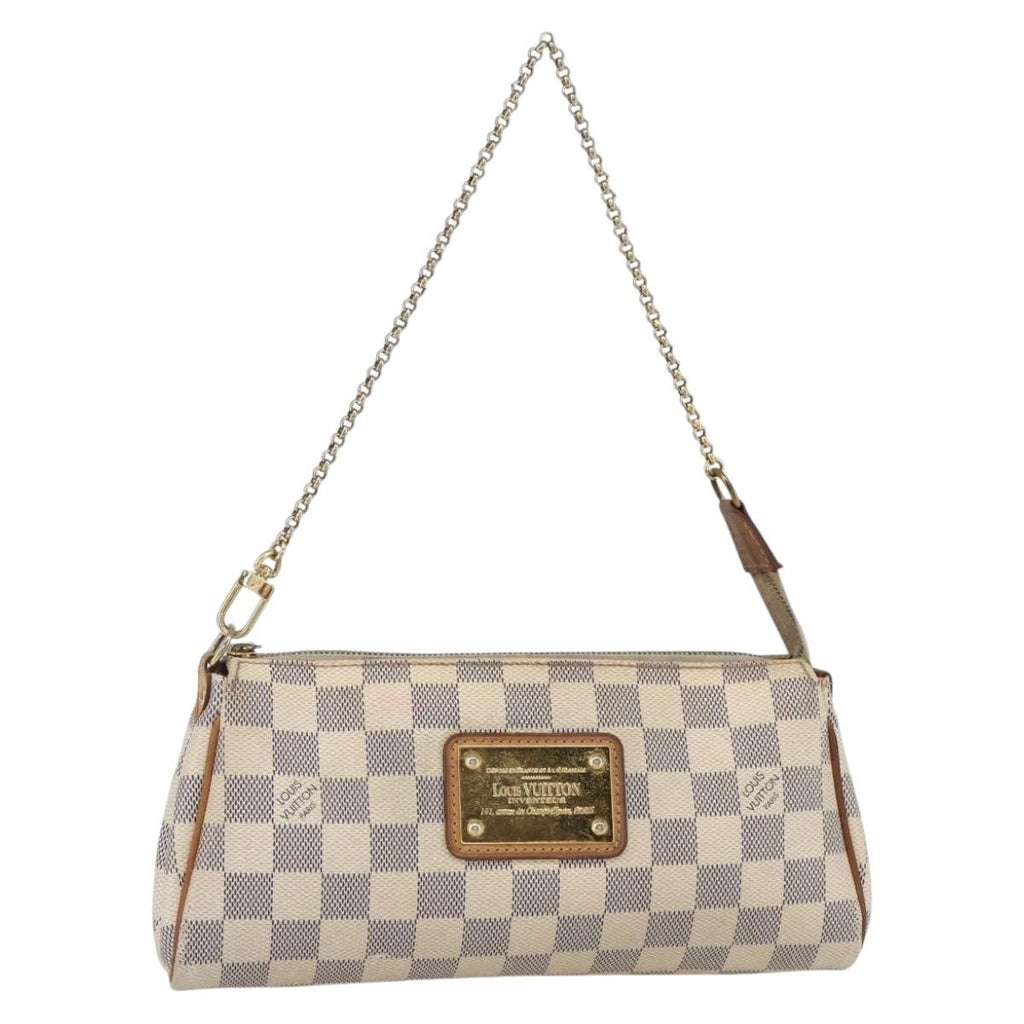Louis Vuitton Eva Handbag Damier Beige Canvas Bag