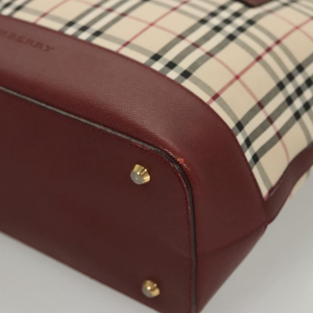 Burberry Nova Check Handbag Nova Check Canvas And Leather Beige Canvas Handbag