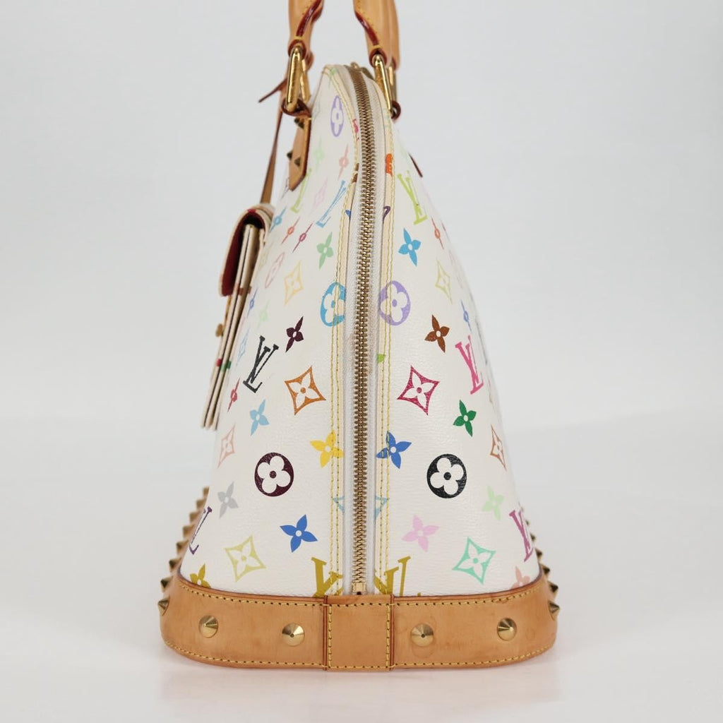 Louis Vuitton Alma Handbag Monogram Multicolor White Canvas Bag