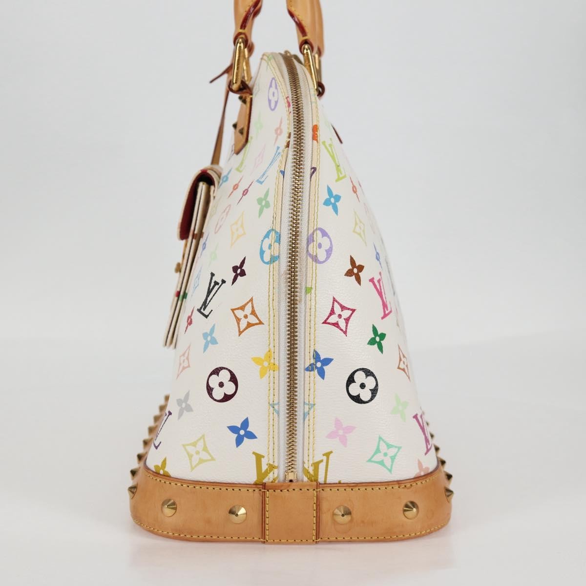 Louis Vuitton Alma Handbag Monogram Multicolor White Canvas Bag