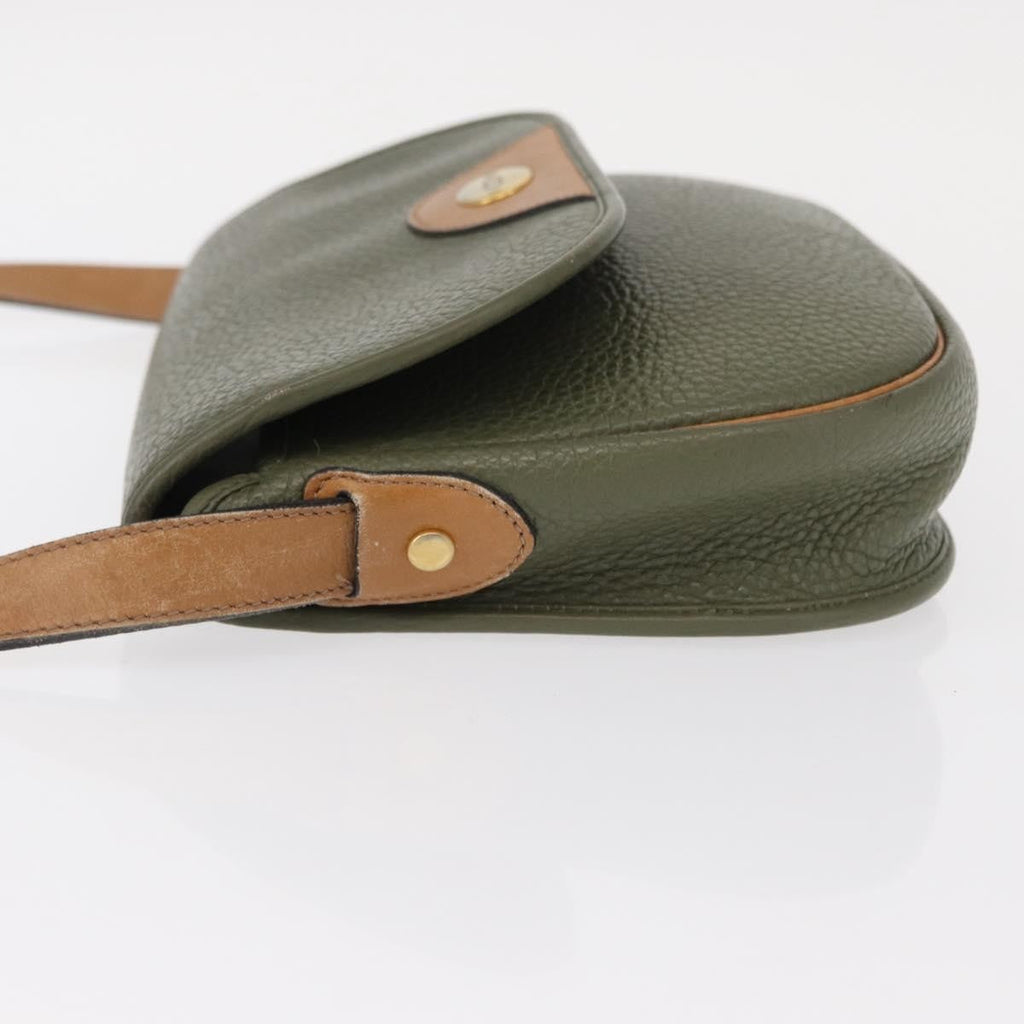Christian Dior Vintage Shoulder Bag Leather Green Leather Shoulder Bag Bag (Pre-Owned)