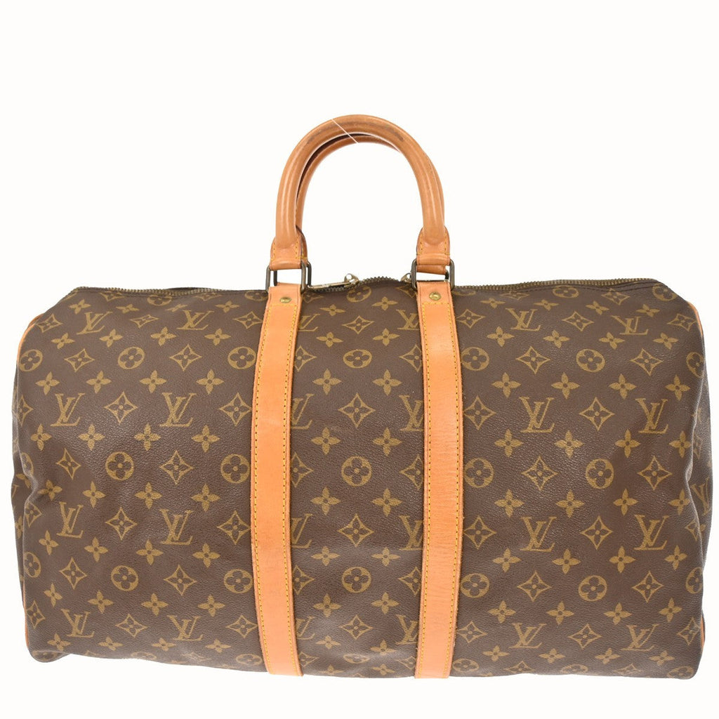 Louis Vuitton Keepall Bag Monogram Canvas Brown Canvas Travel Bag