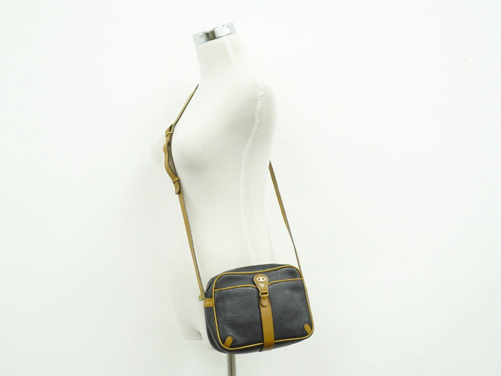 Celine Vintage Shoulder Bag Leather Black Leather Shoulder Bag Bag