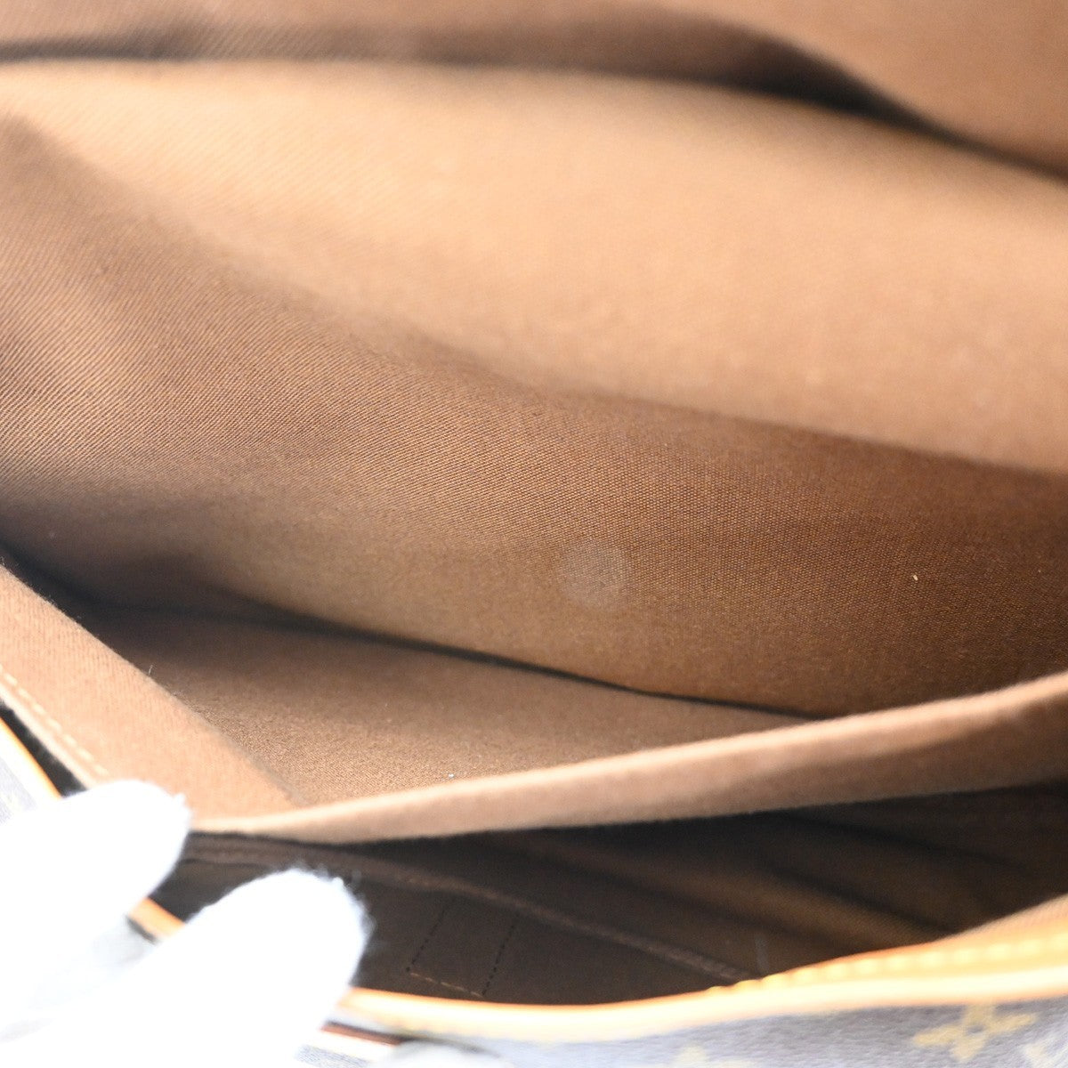 Louis Vuitton Saumur Handbag Monogram Canvas Brown Canvas Shoulder Bag