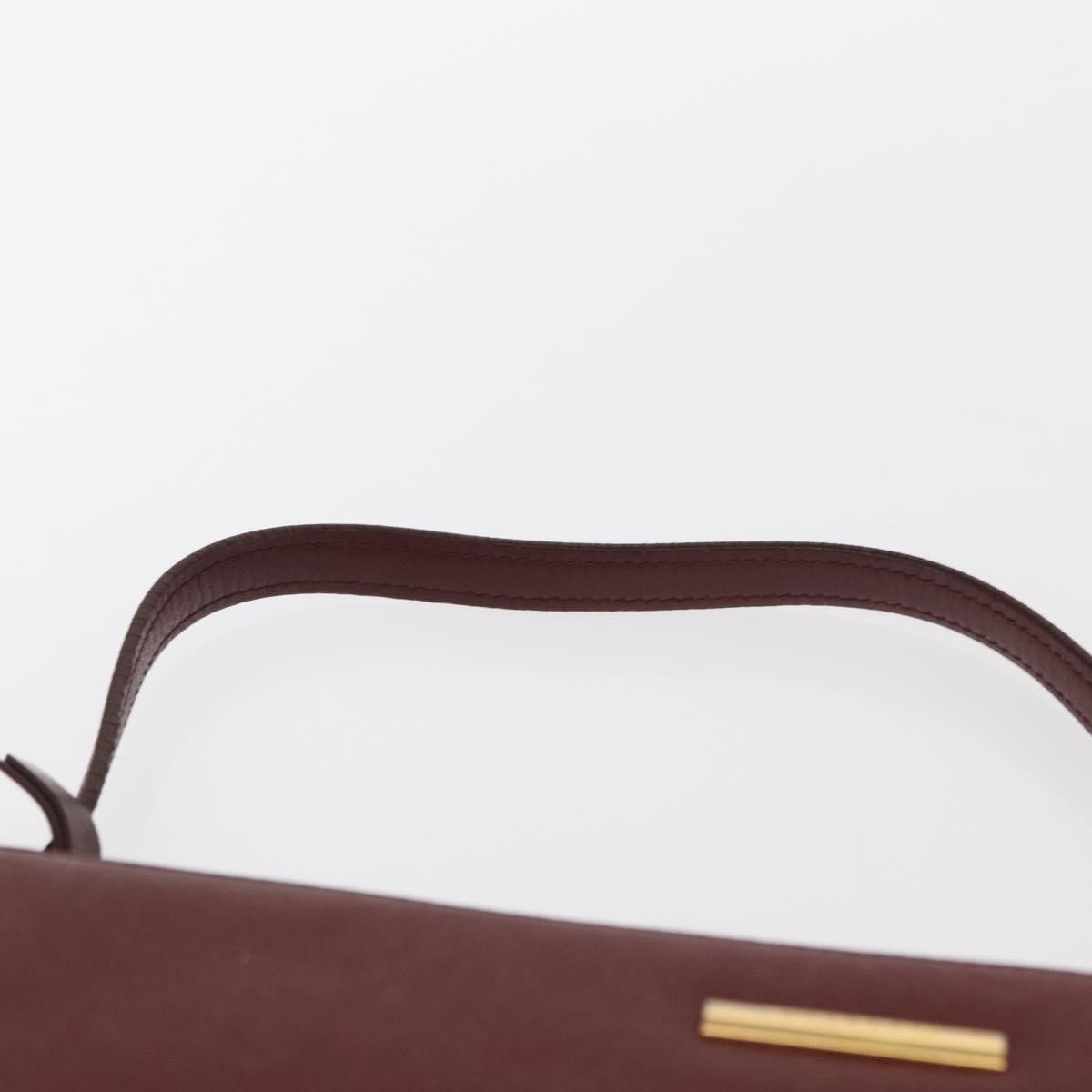 Burberry Vintage Shoulder Bag Leather Burgundy Leather Shoulder Bag