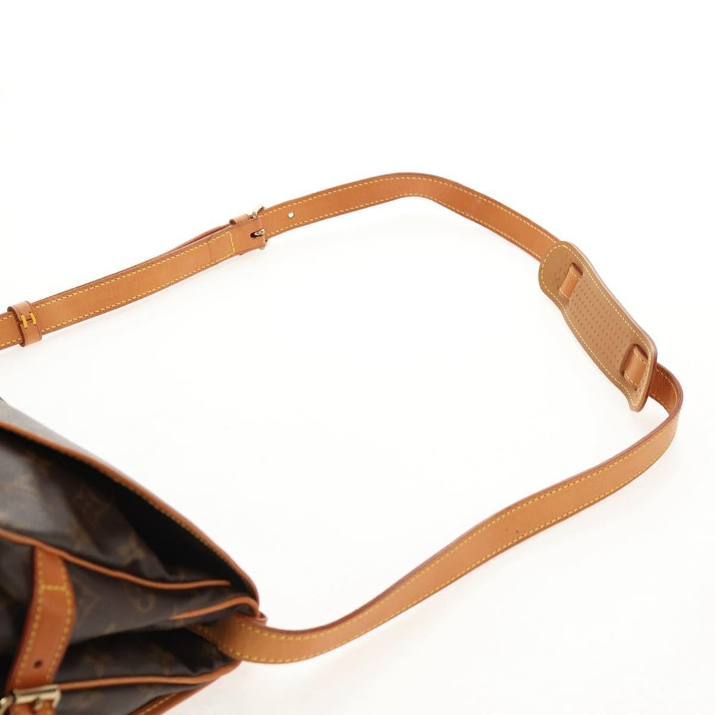 Louis Vuitton Saumur Handbag Monogram Canvas Brown Canvas Shoulder Bag