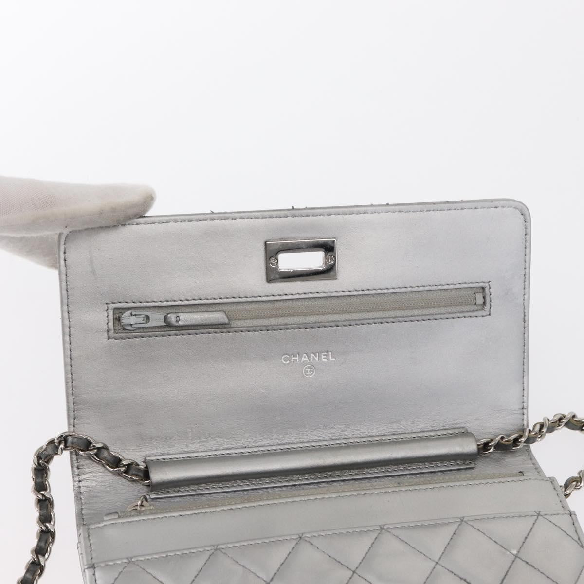 Chanel Reissue 2.55 Wallet On Chain Quilted Lambskin Silver Leather Shoulder Bag Bag