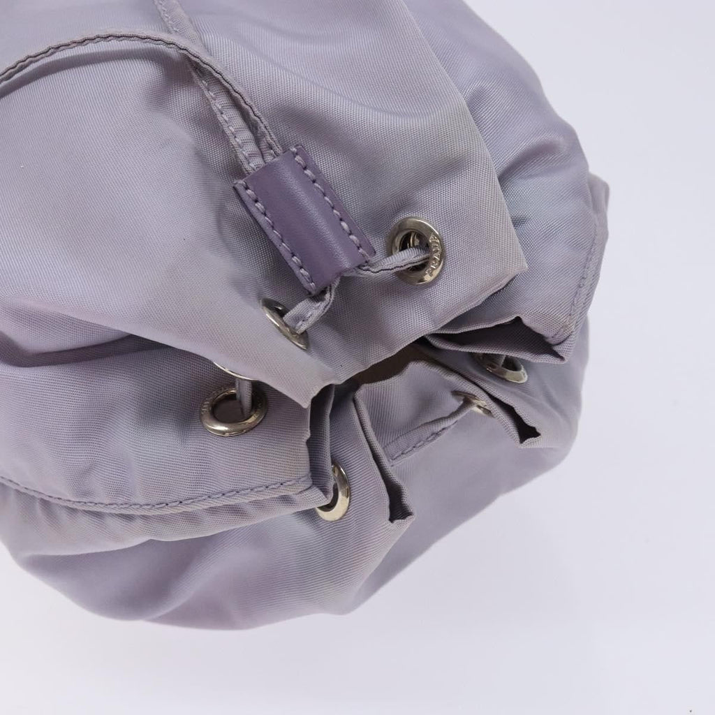 Prada Vela Drawstring Bucket Pouch Tessuto Purple Nylon Bag