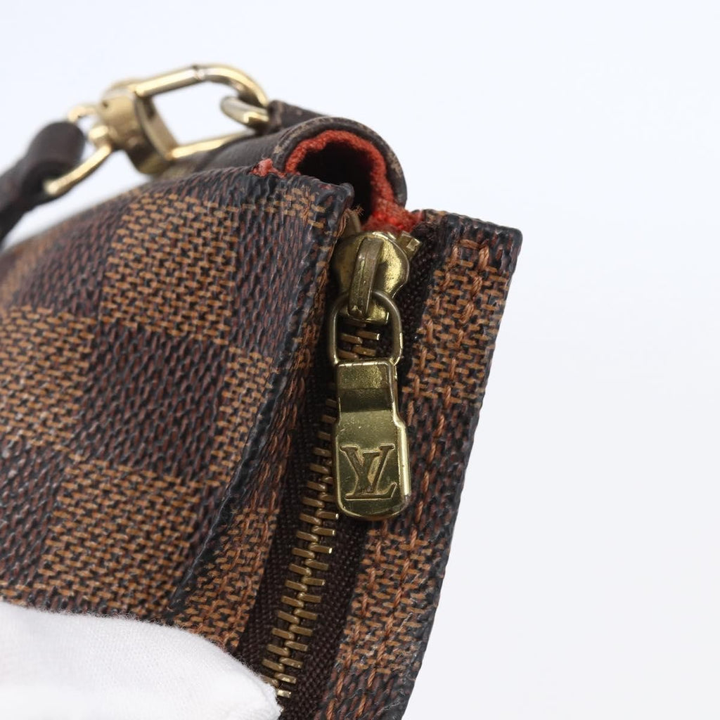 Louis Vuitton Trousse Make Up Bag Damier Canvas Brown Canvas Clutche & Pouche Bag