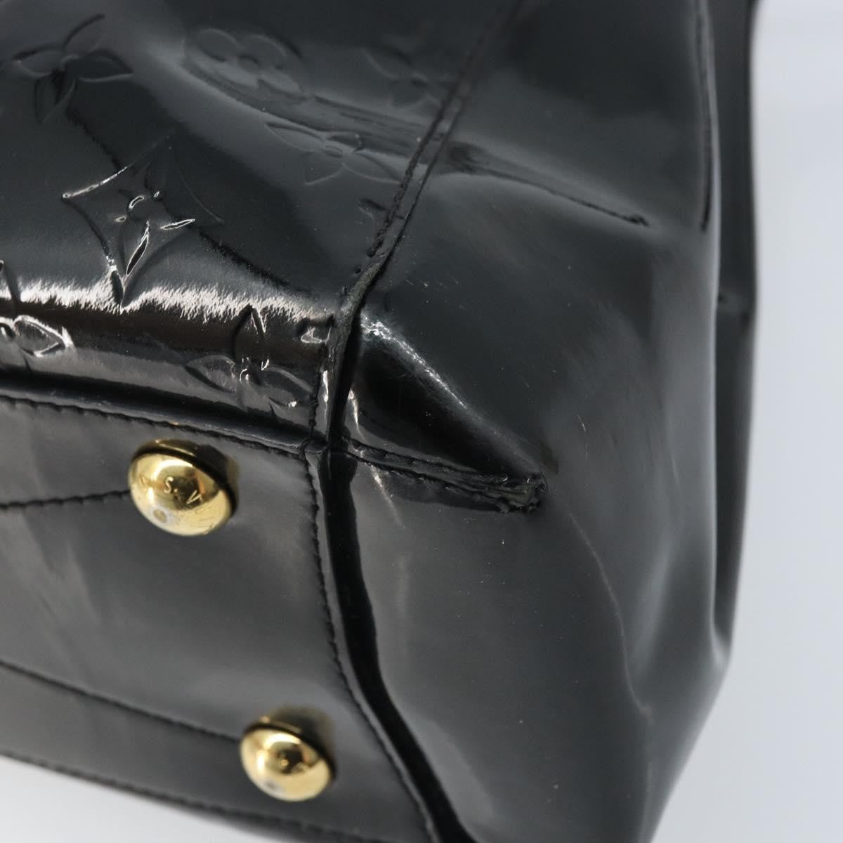 Louis Vuitton Montaigne Handbag Monogram Vernis Black Patent_Leather Handbag