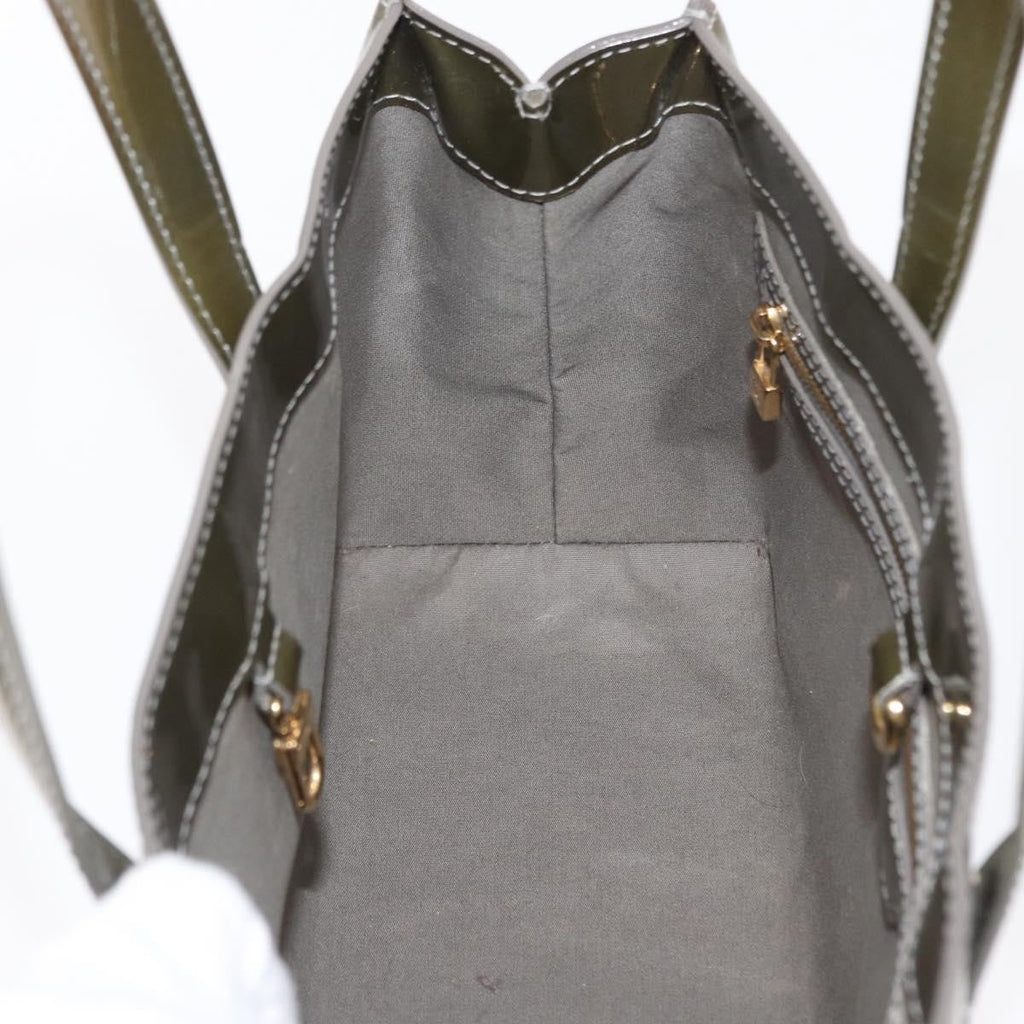 Louis Vuitton Wilshire Handbag Monogram Vernis Gray Patent_Leather Tote Bag